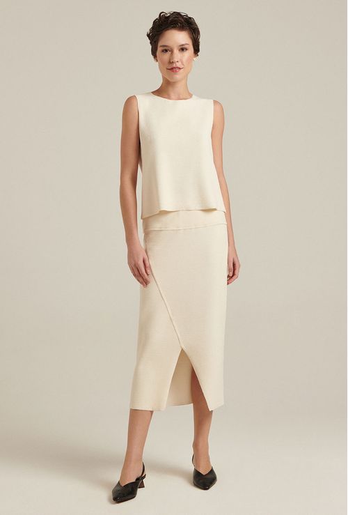 Saia Midi Pienza Off White