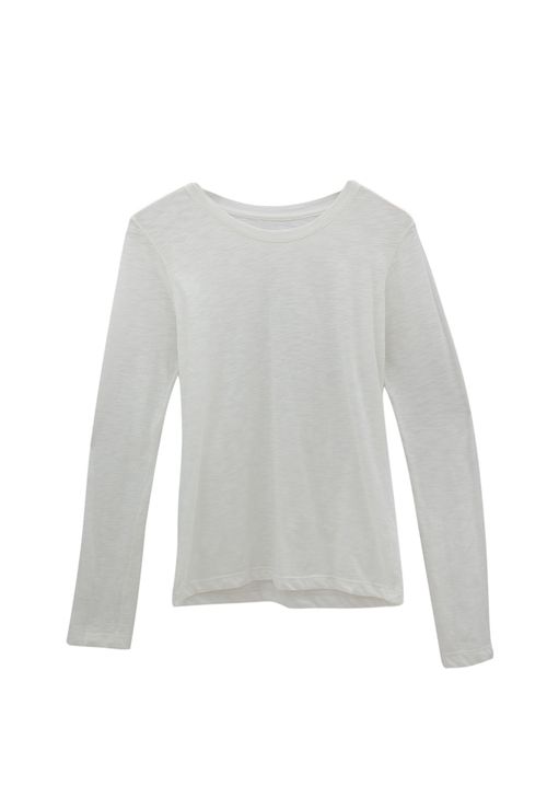 Blusa Ferrara Flamê Manga Longa Branca