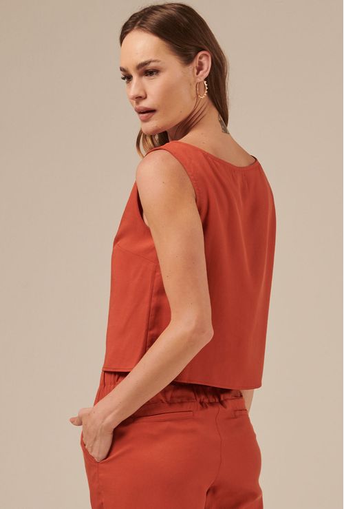 Regata Stiniva Em Lyocell Cropped Telha