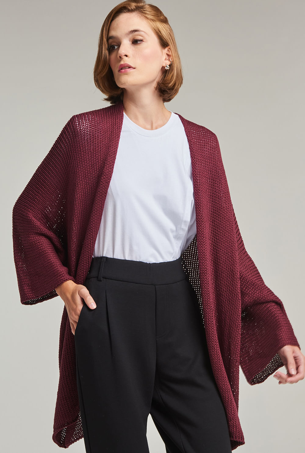 Kimono feminino fashion tricot