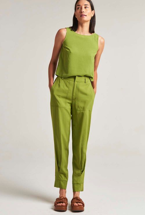 Calça Fraser Slim Comfy Viscose Certificada Verde