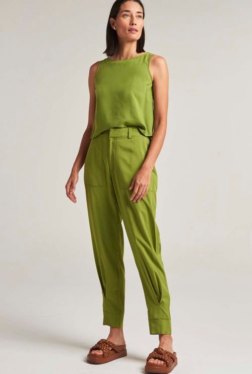 Calça Fraser Slim Comfy Viscose Certificada Verde
