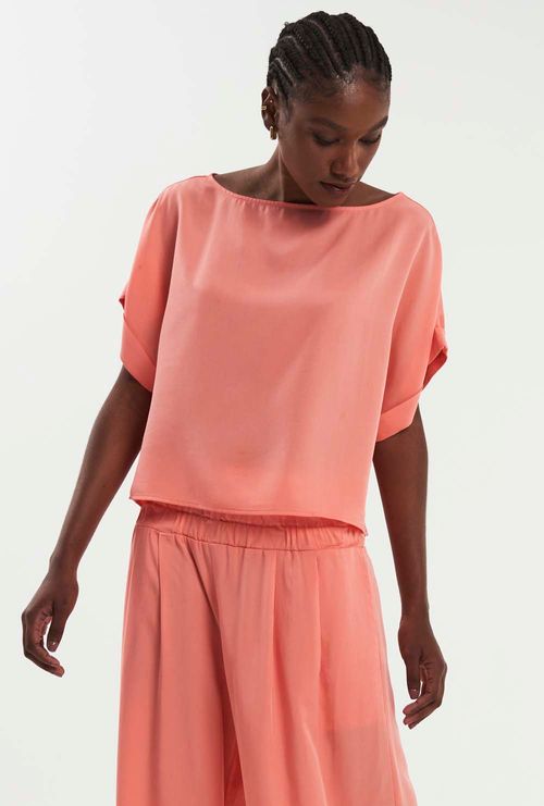 Blusa Ancara 100%  Lyocell Coral