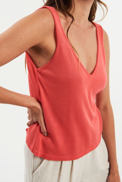 Regata Calgary Tricot Viscose Coral