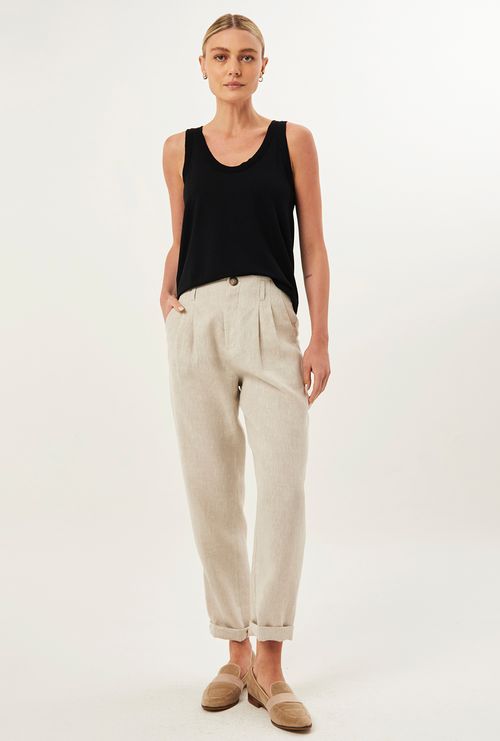 Regata kilauea decote redondo viscose preto