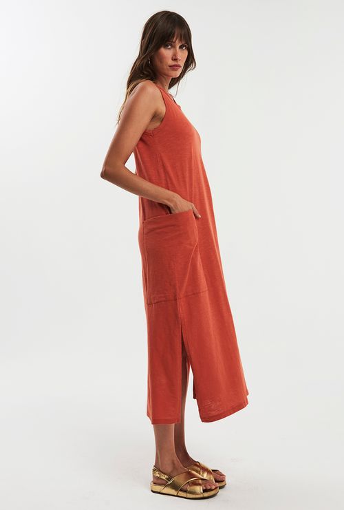 Vestido Midi Arizona Terracota
