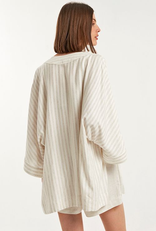 Kimono Delfos em Viscose Certificada Amplo Listras