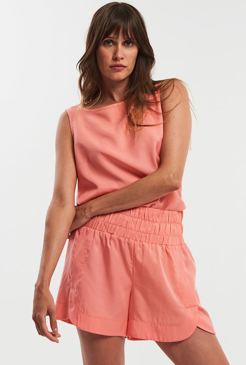 Short Pilos em 100% Lyocell Salmão