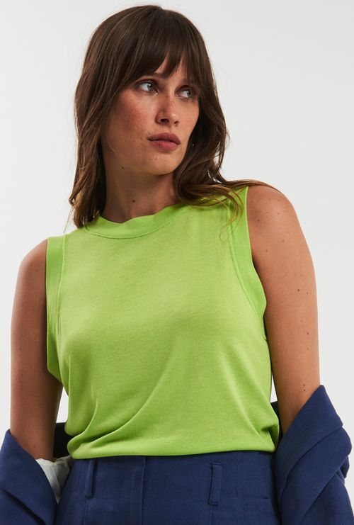 Regata Abrantes em Viscose Certificada Verde Limão