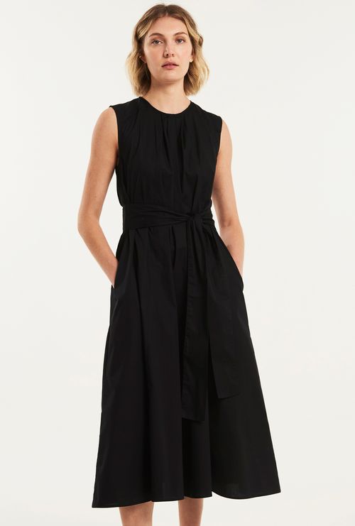 Vestido Midi Evase Tortuga Preto
