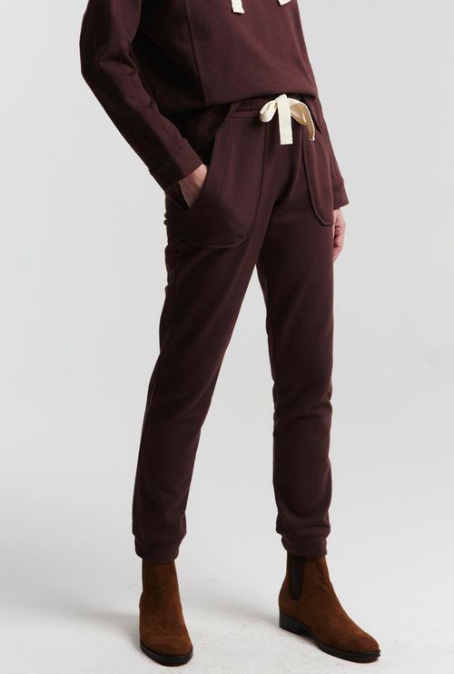 Calça Moletom Hawi Algodão Felpado Marrom