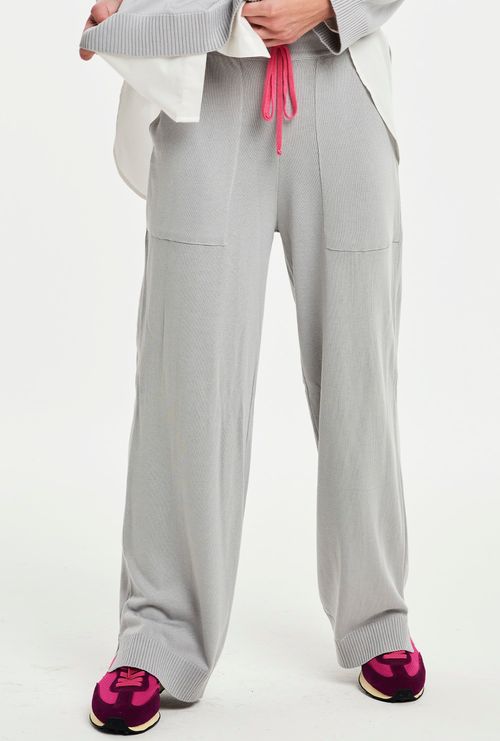 Calça Amorgos Tricot Cordão Cinza