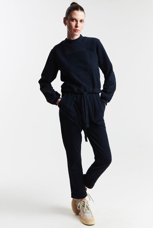 Moletom Manga Longa com Recortes Ruse Marinho