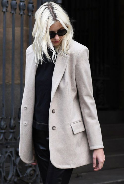 Blazer Oversized com Abotoamento Duplo Bansko Cinza