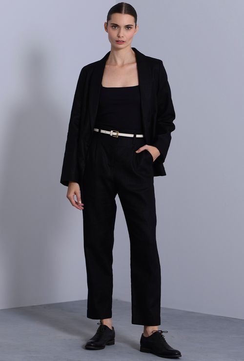 Calça Alhandra Com Pregas Preto