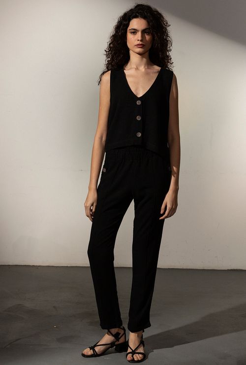 Calça Anacoco Cós Elástico Preto