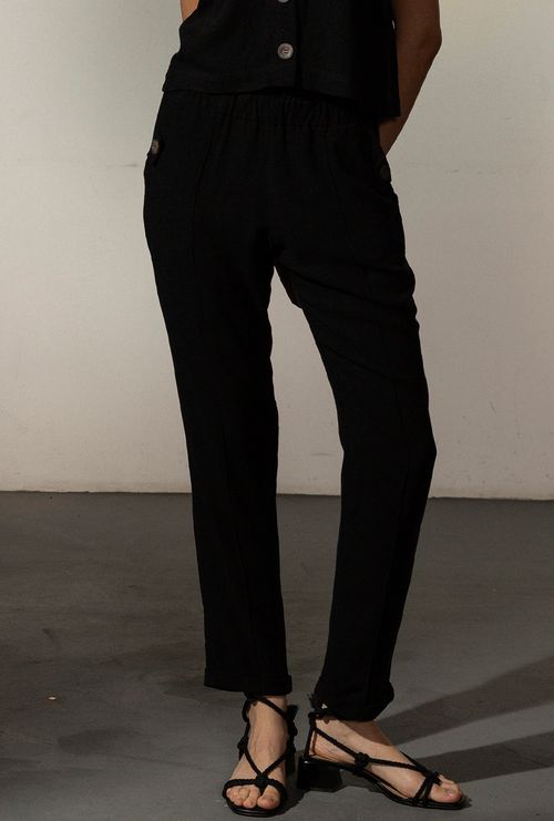 Calça Anacoco Cós Elástico Preto