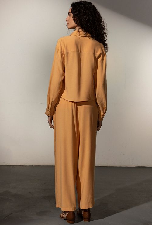 Calça Arad Cós Franzido Bege