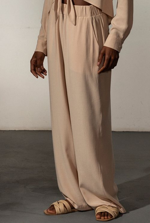 Calça Arad Cós Franzido Areia