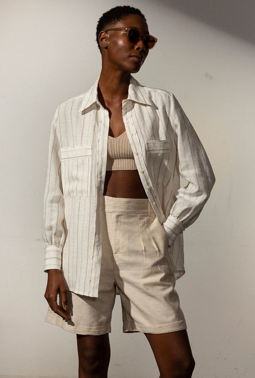 Camisa Alonissos  Listra Areia