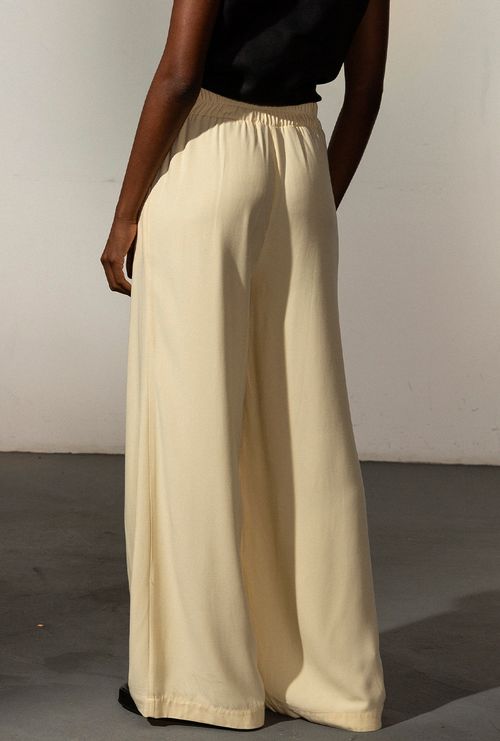Calça Malatya Pantalona Viscose Vanila