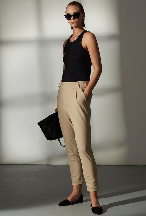 Calça Andipsara Alfaiataria Bege