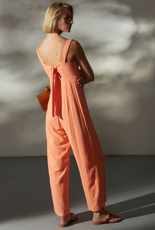 Macacão La Palma Viscose Estonado Salmão