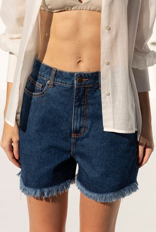 Shorts Moorea Denim 100% Algodão Medium Washed