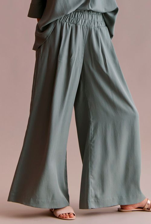 Calça Kalyves Lyocell Pantalona Verde Menta