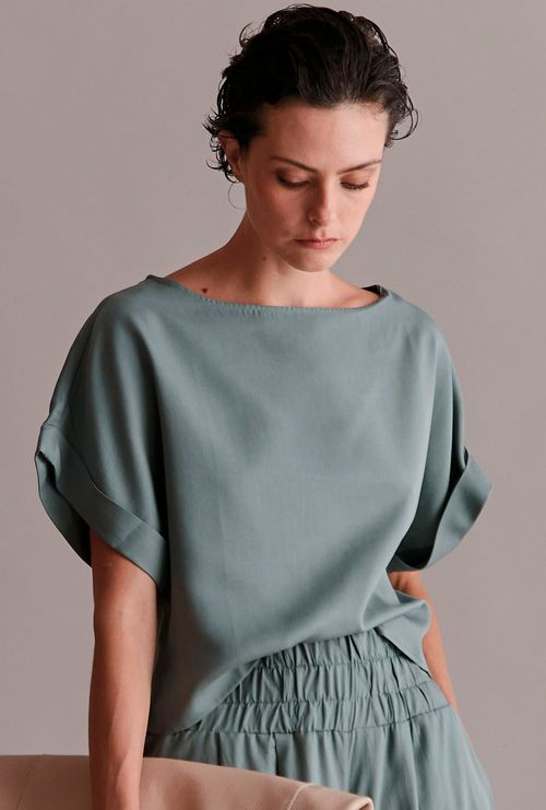 Blusa Ancara Lyocell Verde Menta