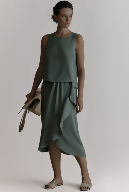 Saia Bisevo verde menta