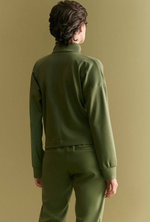 Calça navarro alfaiataria malha em Lyocell alcaparra