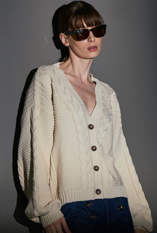Cardigan Bougainville off white