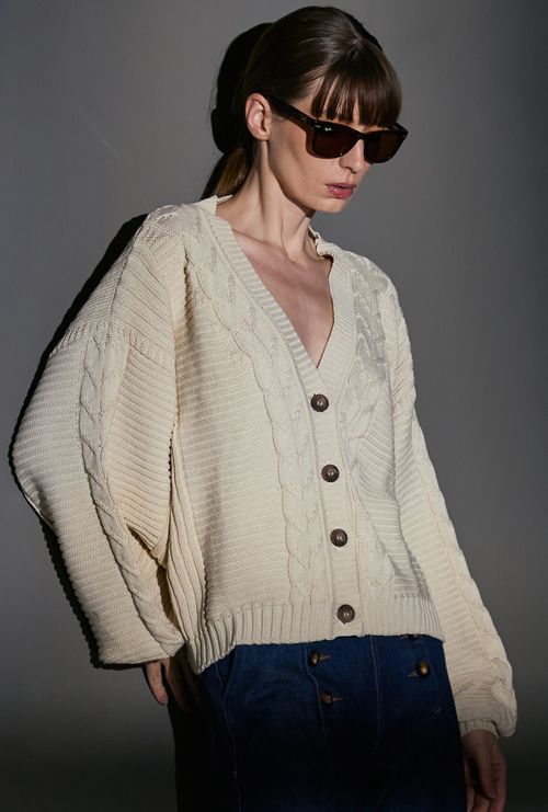 Cardigan Bougainville off white