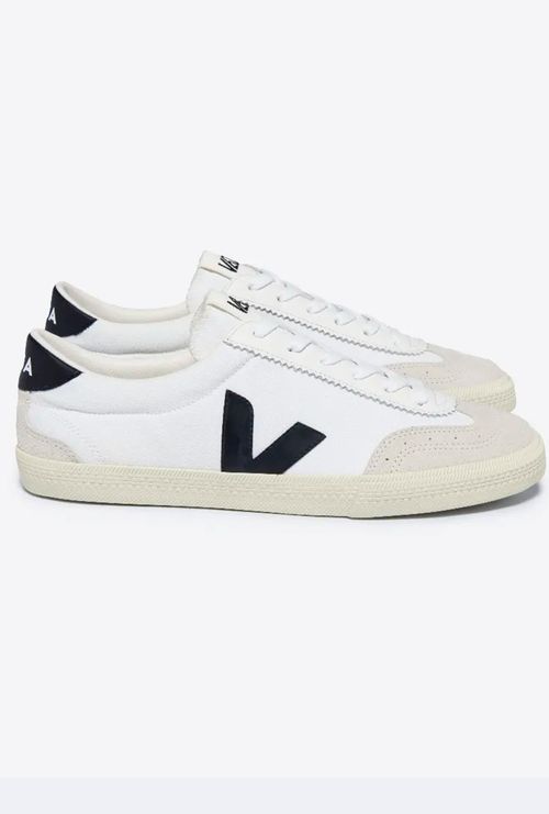Tênis Veja Shows Volley Canvas  White Black