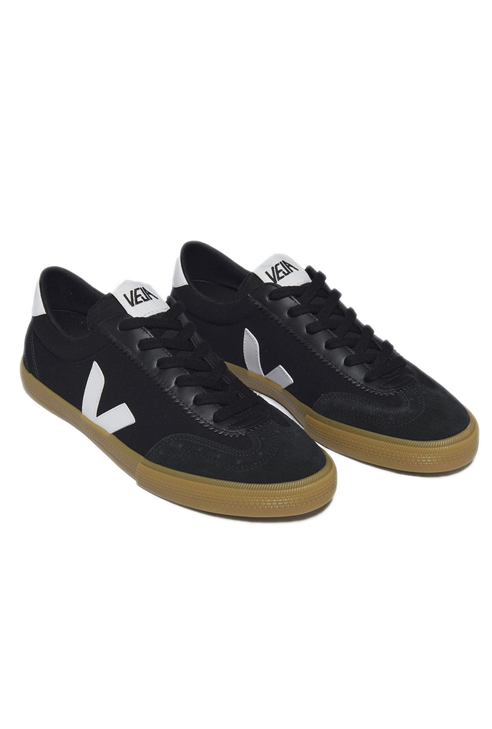 Tenis Veja Shoes Volley Canvas Black White Natural - MyBasic