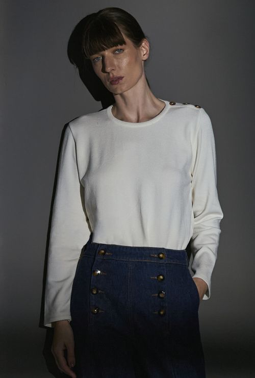 Blusa Belts Off White