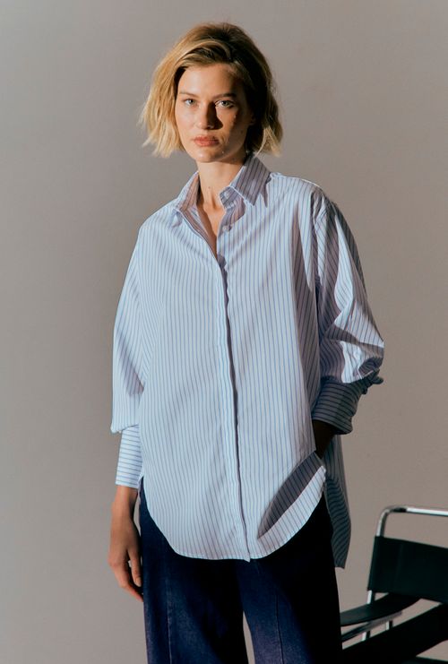 Camisa listrada oversized Dinant