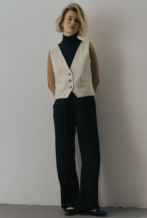 Calça pantalona Rusty preto