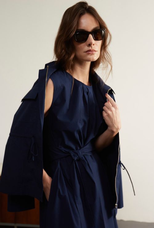 Vestido midi evase tortuga marinho