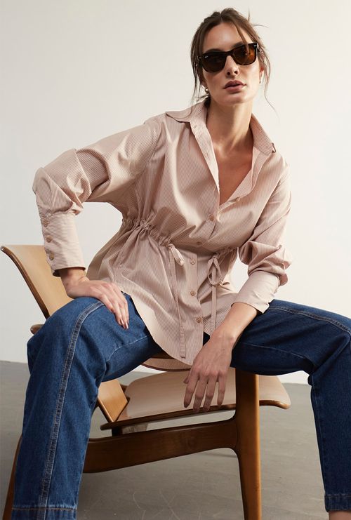 Camisa Clipperton Listra Caramelo