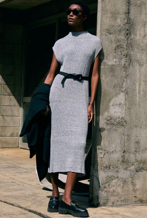 Vestido Chade Tricot Chumbo