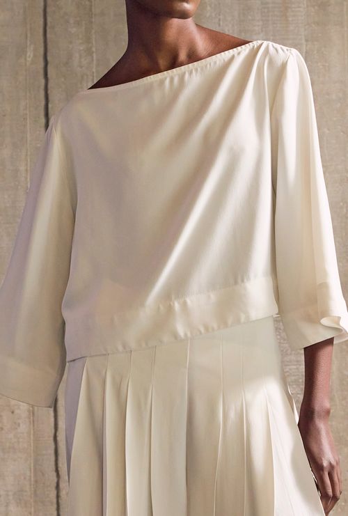 Blusa Cals Crepe Patou Off White