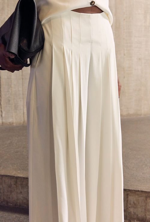 Calça Chiloe Crepe Patou Off White