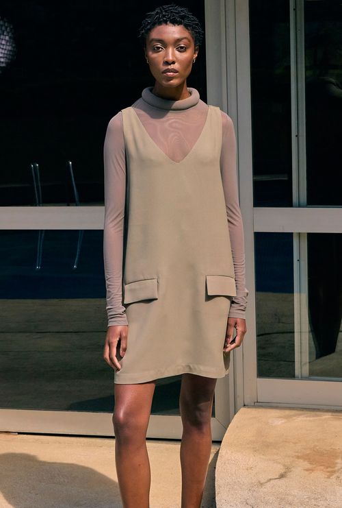 Vestido Cuariki Crepe Patou Fendi