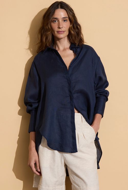 Camisa Oversized Cuba Marinho