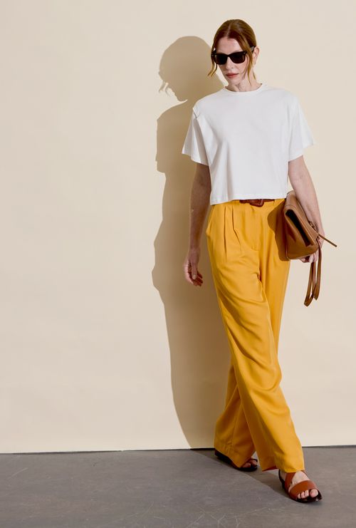 Tshirt Ampla Cropped Crimeia Off White