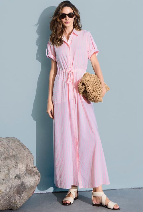 Vestido Longo Camiguin Listra Rosa