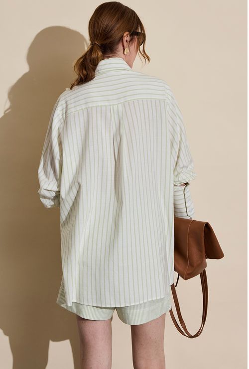 Camisa Oversized Caulker Listra Verde