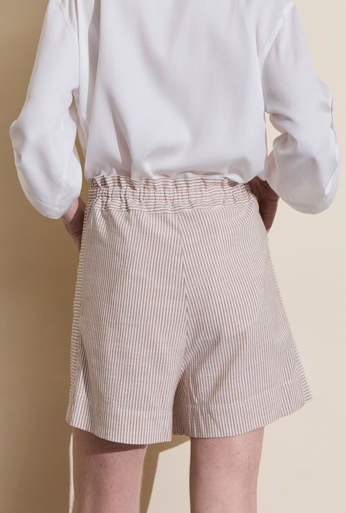 Shorts Ceram Listra Marrom